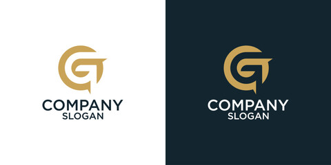 initial G abstract logo vector design