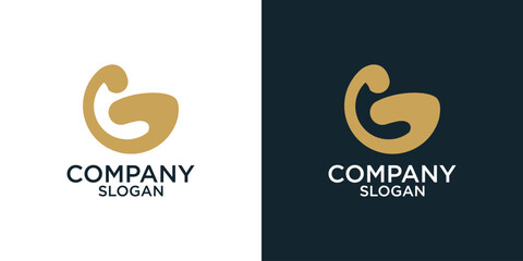 Fototapeta premium initial G abstract logo vector design