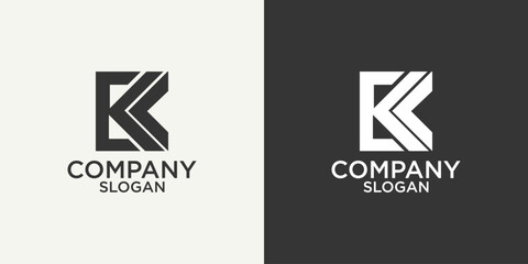 abstract initial k logo vector design