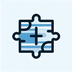 Fototapeta premium jigsaw puzzle icon