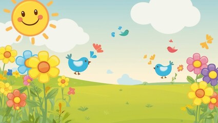 easter eggs on the grass