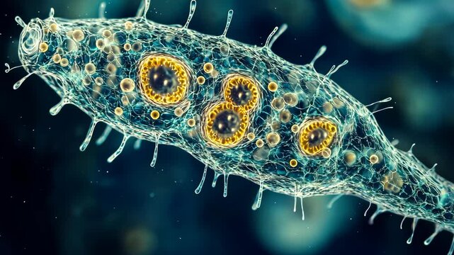 Exploring the fascinating world of microorganisms under a microscope in a laboratory setting