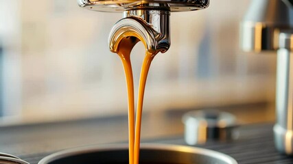 Discovering the art of espresso extraction in a bustling cafe during the morning rush