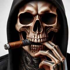 skull and cigar 