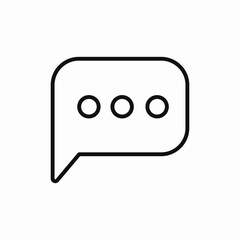 speech bubble three dots icon sign vector