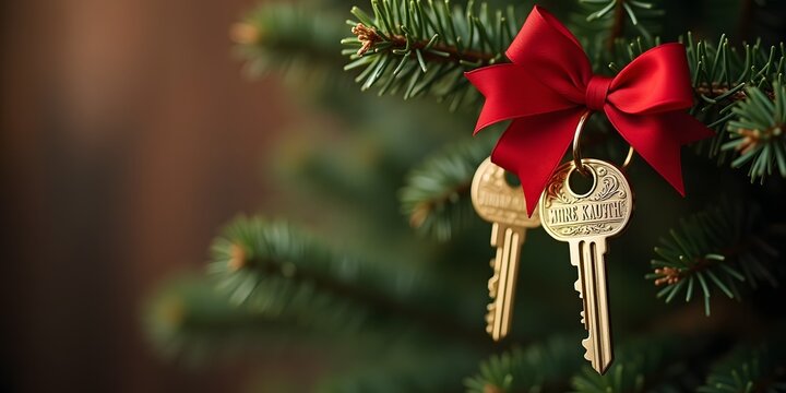 Christmas Key to a New Home

