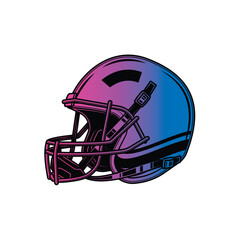 Fototapeta premium American football helmet. Original vector illustration in vintage style.