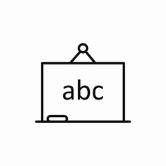 blackboard school icon sign vector