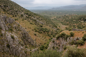 Obraz premium Views from the archaeological site of Mycenae, Greece