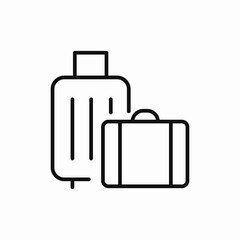 luggage baggage icon sign vector