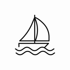 sail yacht icon sign vector