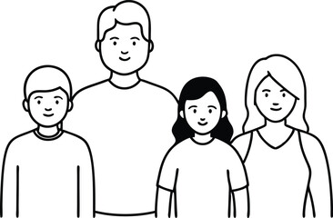 Fototapeta premium Child with Parent Vector Illustration