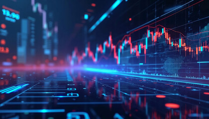 Obraz premium market chart. Stock exchanges.