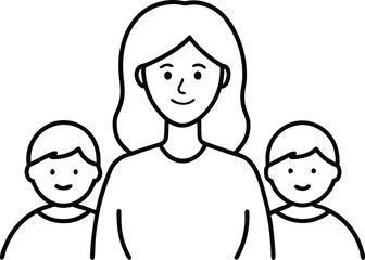 Loving Connection Child with Parent Vector Illustration for Kids
