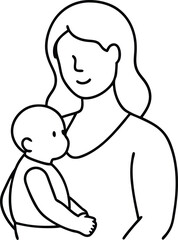 Child and Mother Adventure Vector Art for Fun Kids Coloring Pages
