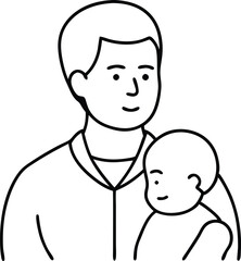 Cherished Moments Father with Child Vector Illustration for Family Love
