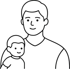 Father and Child Togetherness Vector Art for Joyful Memories
