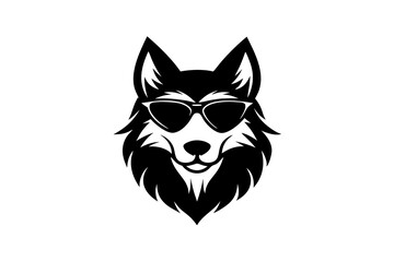 Minimalist dog head icon featuring line art and silhouette vector illustration. Perfect for pet-themed designs, logos, and digital artwork with a modern, stylish touch.