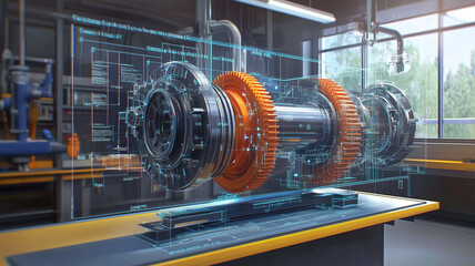 科学教室の機械伝達装置の教育図