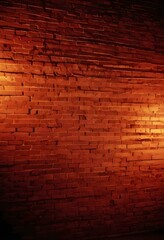A weathered brick wall under vibrant Red and Yellow lighting during a sunset, creating a warm yet moody background., deep teal and light grey color scheme, volumetric lighting,dimensional 3D illuminat