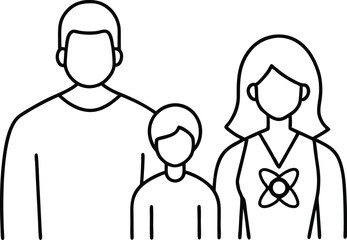 Embracing Heritage Native American Family with Child Vector Design for Kids
