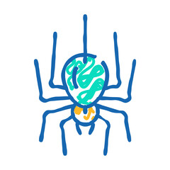 Fototapeta premium spider fear doodle icon sketch vector. spider fear sign. isolated symbol illustration
