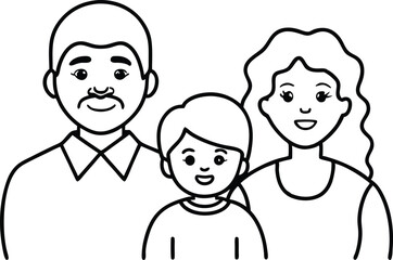 Loving Support Parents and Child Vector Illustration for Family Care
