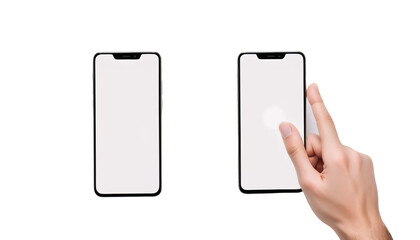  hand vertical smartphone background screen mobile shows white man olated s white position 8 adult background behind blank business mobile phone cellular clipping path closeup communication computer