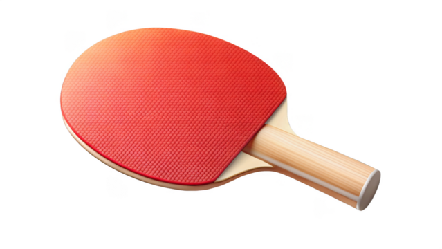  Ping pong paddle on transparent background.