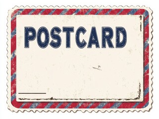 Fototapeta premium Minimalistic Postcard Template with 