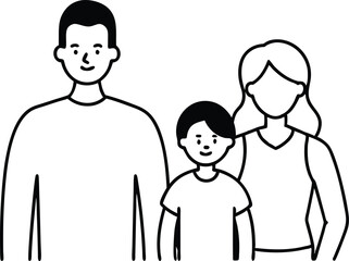 Happy Family Participating in Inclusive Activities Vector Illustration
