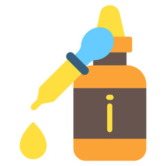 Iodine Drop multi color icon, use for UI, UX, app and web development, digital or print. for industry, education, science.
