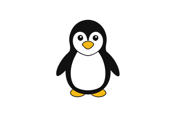 Cute penguin cartoon vector illustration perfect for kids products logos or any playful designs High quality colorful and fun art.