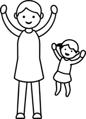 child with mother