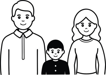 Happy Child Living with Foster Parent Vector Illustration for Kids
