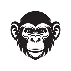 monkey head vector