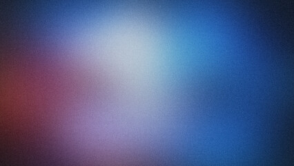Obraz premium Abstract gradient with vibrant transitions of blue, red, and purple tones, accented by a grainy texture. Perfect for dynamic backgrounds, wallpapers, and creative designs