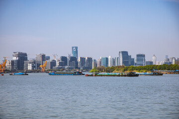 Obraz premium Shanghai Xuhui Riverside-City Scenery and City Skyline