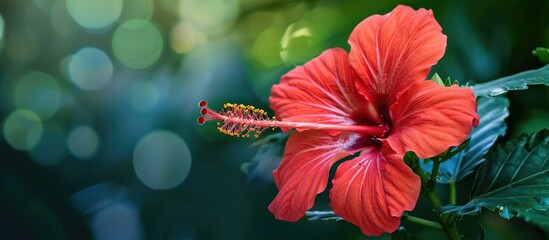 Fototapeta premium Red Flower Of Good Garden