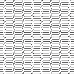 Black and White Serpentine Curves Seamless Vector Repeat Pattern