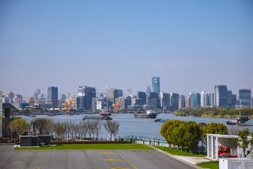 Shanghai Xuhui Riverside-City Scenery and City Skyline