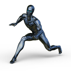 男性サイボーグ　3DCGレンダリング