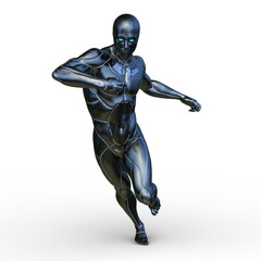 男性サイボーグ　3DCGレンダリング