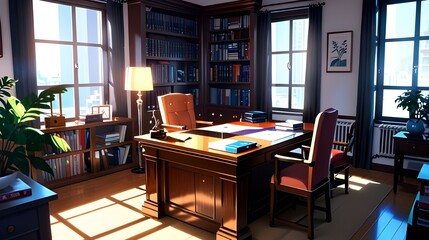 interior of a office cabin 