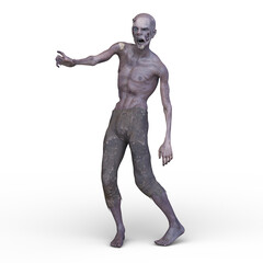 男性ゾンビ　3DCGレンダリング