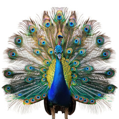 Obraz premium Peacock showing off its feathers