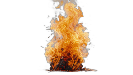 PNG image of big flames of fire