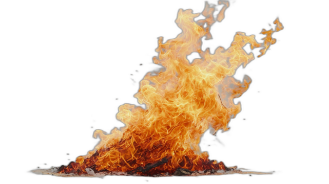 PNG image of big flames of fire