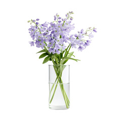 Obraz premium Purple Flowers in Glass Vase
