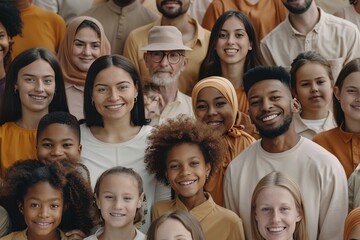 A group of people are standing in a crowd, with some of them wearing hats, generative ai image